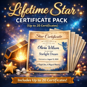 Lifetime Star Certificate Pack
